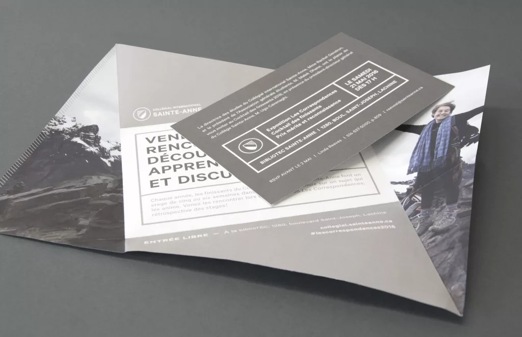 Enveloppe d'invitation de l'exposition du programme.