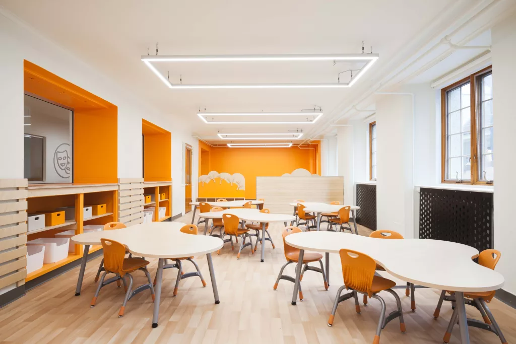 Une classe de l'Académie Sainte-Anne designée par l'équipe de Taktik design.