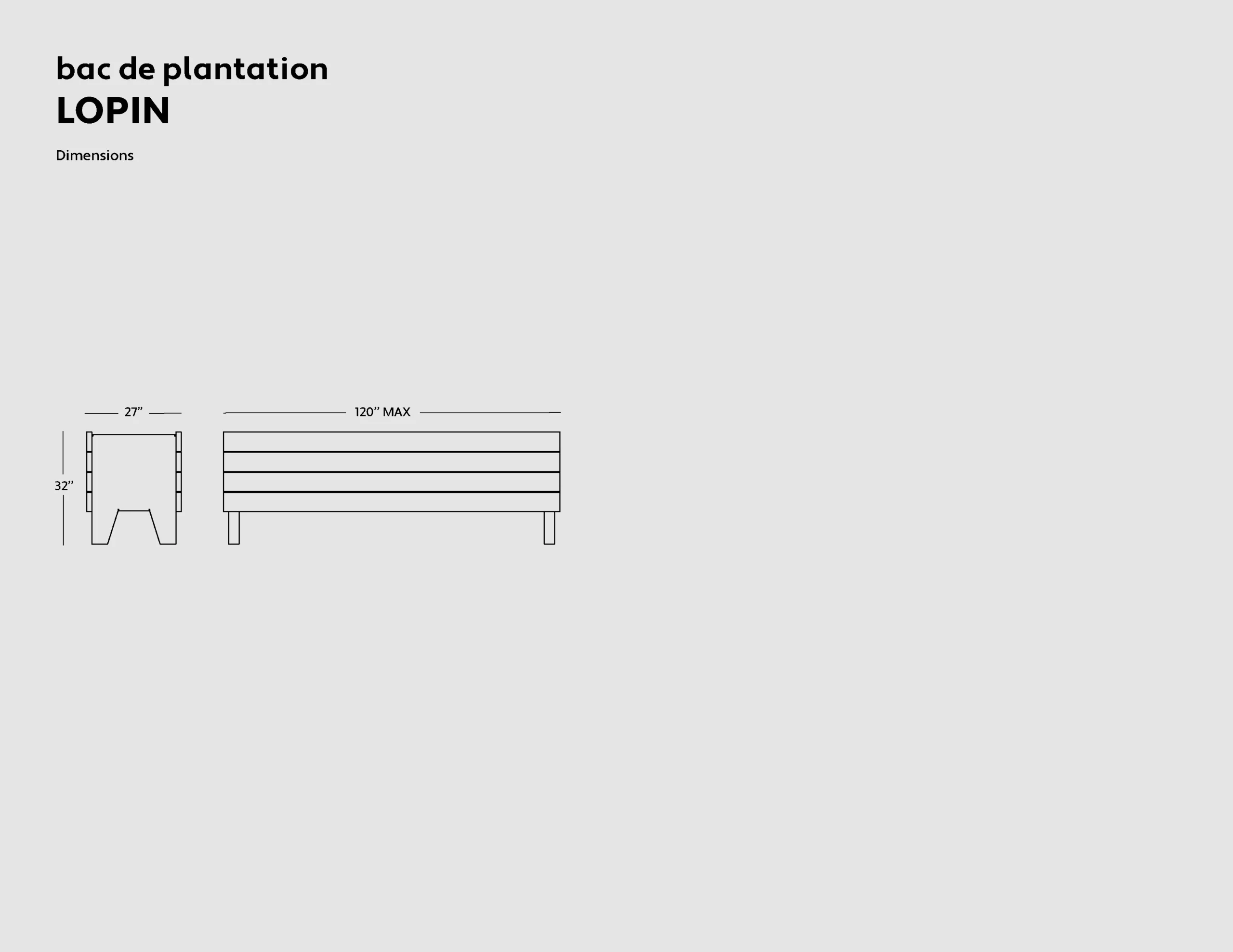 Plan technique du bac Lopin créé par Taktik Design